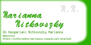 marianna nitkovszky business card